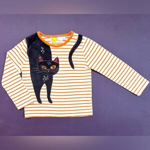 Mini Boden stripy Halloween top, size 4T